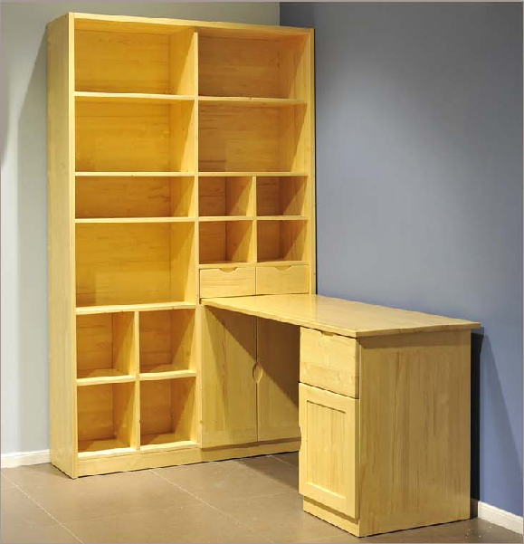 成都橡木整体衣柜家具定做书桌书柜